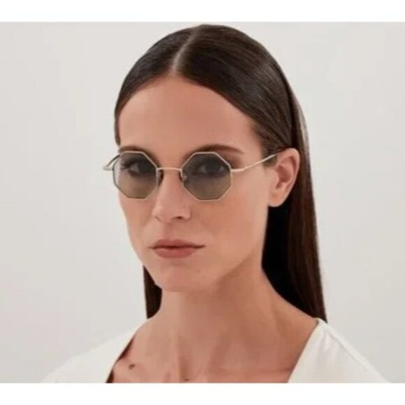 NEW GUCCI SUNGLASSES GUCCI GOLD/LIGHT BLUE GRADIENT EYEWEAR main image 4